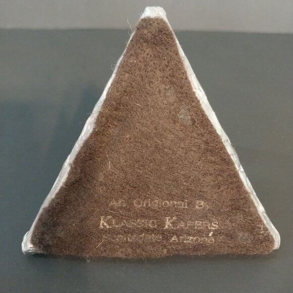 Beveled Glass And Pewter Pyramid Shaped Diorama Gold Miner Cactus Mule Burro - Picture 7 of 8